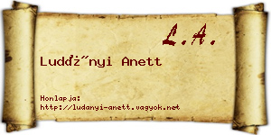 Ludányi Anett névjegykártya